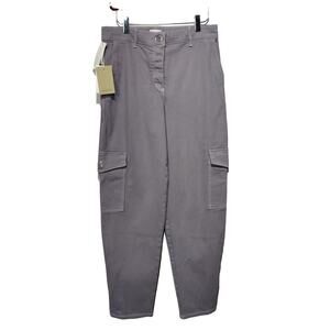 NWT Wilfred Aritzia Sz 8 Modern Cargo Pants Purple Slate Barrel Leg High Rise
